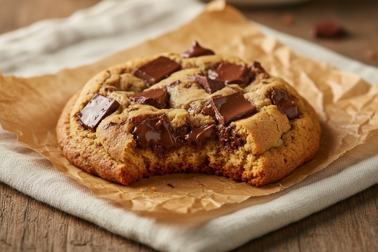 A thick milk chocolate chip cookie loaded with chocolate chunks.