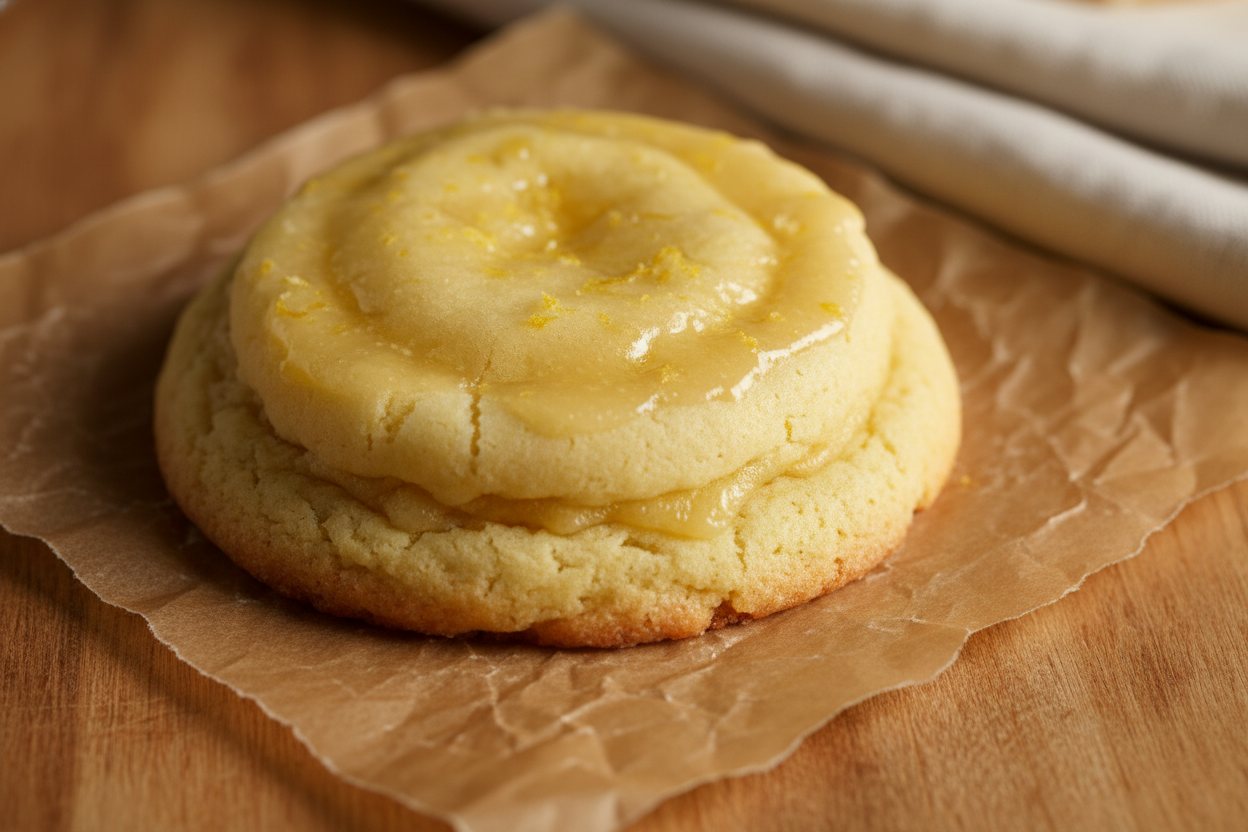 Lemon Glaze — an oversized gourmet cookie.