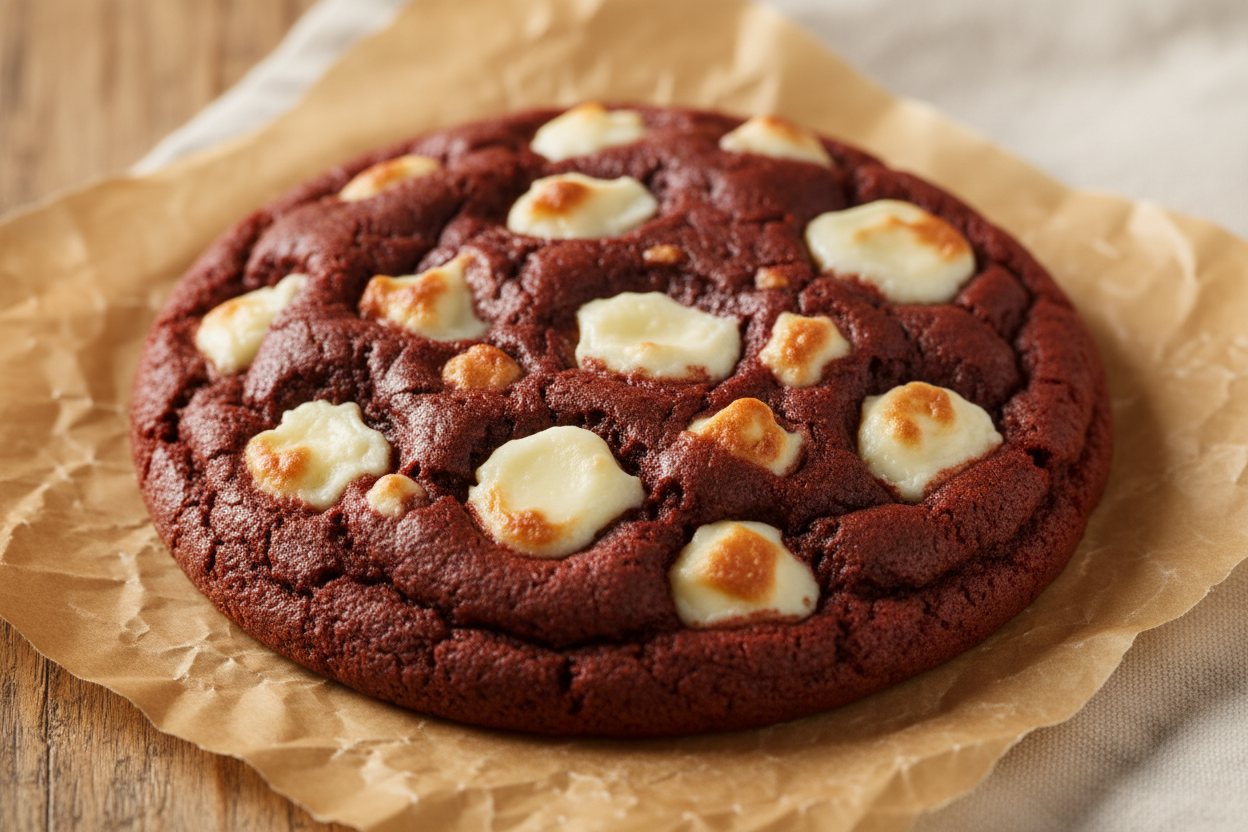 Red Velvet — an oversized gourmet cookie.