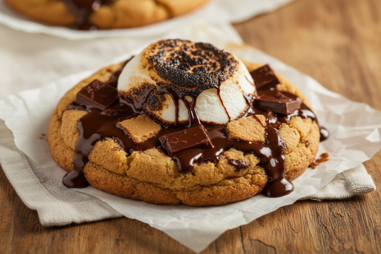S'mores — an oversized gourmet cookie.